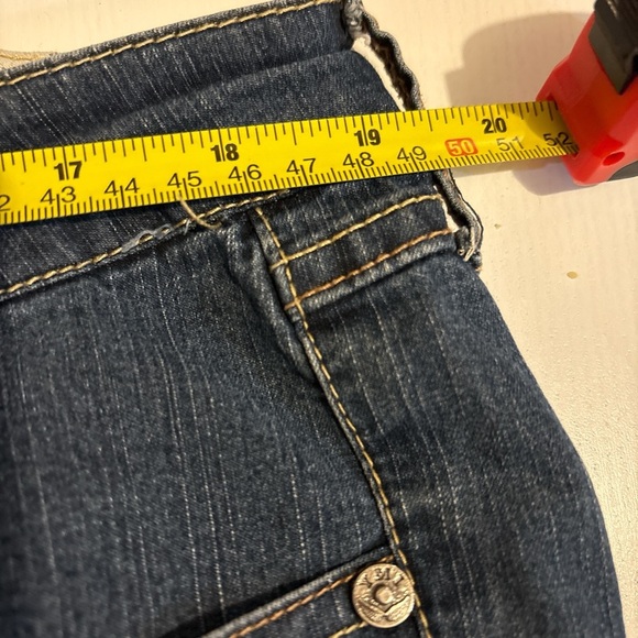 YMI Women’s Size 38x30 Blue Stretch Jeans 10” Mid-Rise Skinny Y2k Curvy Sz 18 - Picture 6 of 7